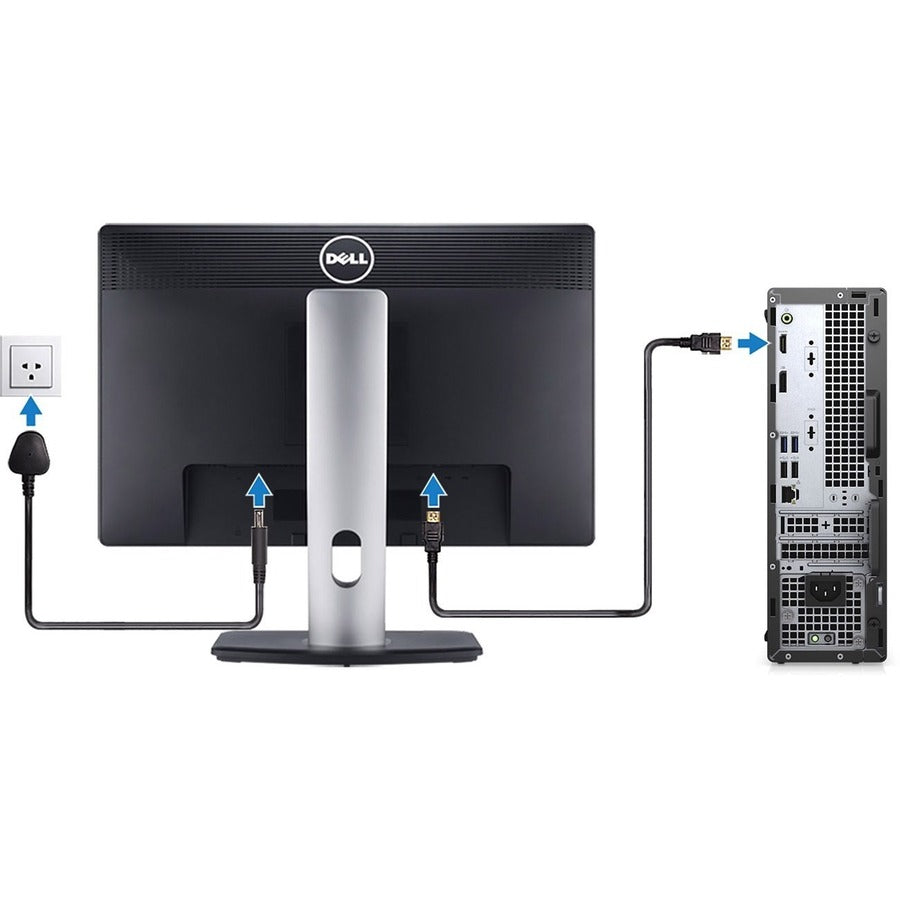 Dell OptiPlex 3000 3080 Desktop Computer - Intel Core i3 10th Gen i3-10105 Quad-core (4 Core) 3.70 GHz - 8 GB RAM DDR4 SDRAM - 500 GB HDD - Small Form Factor - Black