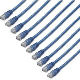 StarTech.com 1 ft. CAT6 Cable - 10 Pack - Blue CAT6 Ethernet Cords - Molded RJ45 Connectors - ETL Verified - 24 AWG (C6PATCH1BL10PK)