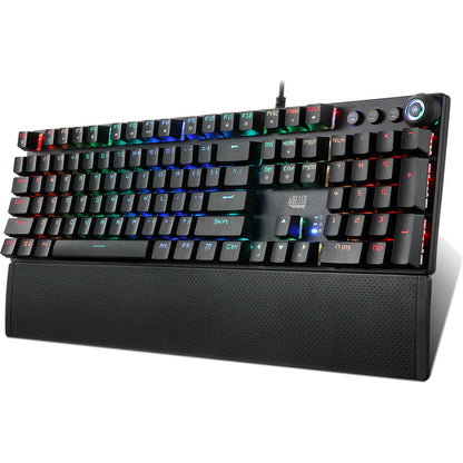 Adesso RGB Programmable Mechanical Gaming Keyboard with Detachable Magnetic Palmrest
