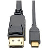 Tripp Lite USB C to DisplayPort Adapter Converter Cable, 4K @ 60Hz, Thunderbolt 3, , USB Type C, USB-C, USB Type-C, 3ft 3'