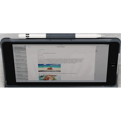 Logitech SLIM FOLIO Keyboard/Cover Case (Folio) Apple Pencil, iPad (2018), iPad (2017) - Black