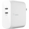 Belkin BOOST&uarr;CHARGE Dual USB-C PD GaN Wall Charger 68W