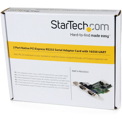 StarTech.com 2 Port PCIe Serial Adapter Card with 16550