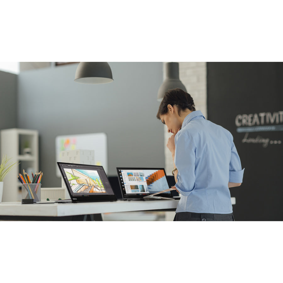 Lenovo ThinkVision M14 14" Full HD WLED LCD Monitor - 16:9 - Raven Black
