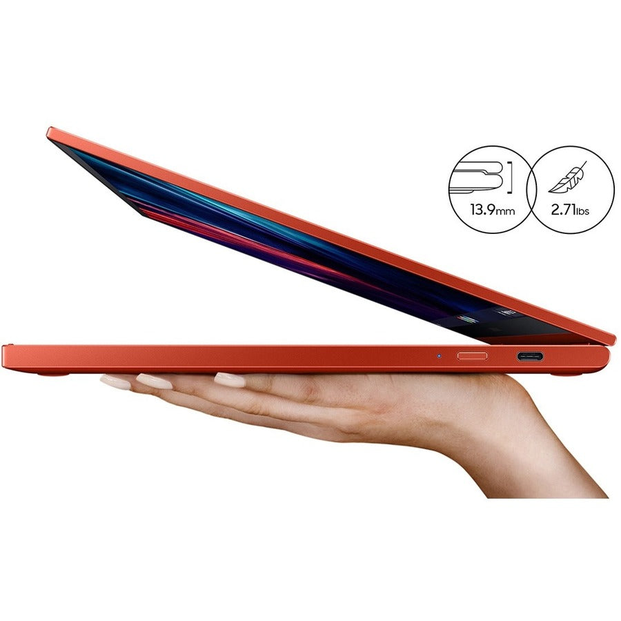 Samsung Galaxy Chromebook 2 XE530QDA-KA2US 13.3" Touchscreen 2 in 1 Chromebook - Full HD - 1920 x 1080 - Intel Celeron 5205U 1.90 GHz - 4 GB RAM - Fiesta Red