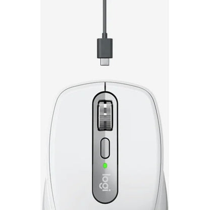 Logitech MX Anywhere 3 for Mac Compact Performance Mouse, Wireless, Comfortable, Ultrafast Scrolling, Any Surface, Portable, 4000DPI, Customizable Buttons, USB-C, Bluetooth, Apple Mac, iPad, Pale Gray