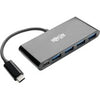 Tripp Lite USB C Hub Adapter w 4x USB-A & USB Type C PD Charging Black
