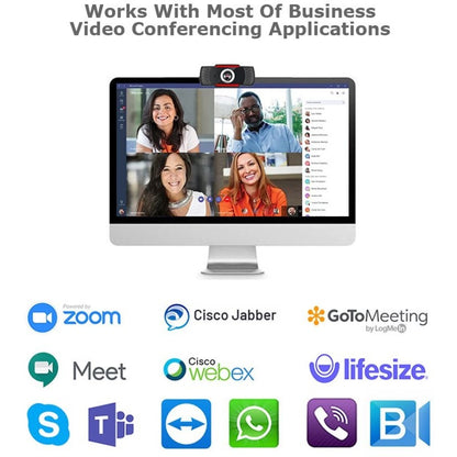 Adesso CyberTrack H3 Webcam - 1.3 Megapixel - 30 fps - Black, Red - USB 2.0