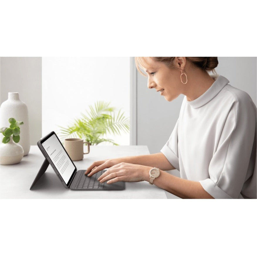 Logitech Folio Touch Keyboard/Cover Case (Folio) Apple, Logitech iPad Air (4th Generation) Tablet - Oxford Gray