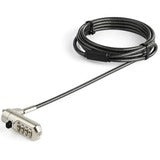 StarTech.com 6ft Laptop Cable Lock for Nano Slot Computer/Tablet/Device- Anti-Theft 4 Digit Combination Security Lock - Vinyl Coated Steel