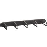 Black Box Horizontal IT Rackmount Cable Manager - 1U, 19" , Single-Sided, Black