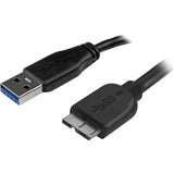 StarTech.com 15cm (6in) Short Slim SuperSpeed USB 3.0 A to Micro B Cable - M/M