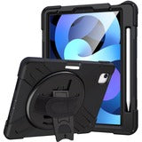 This case comes complete with a rotating kickstand and hand/shoulder neoprene strap.