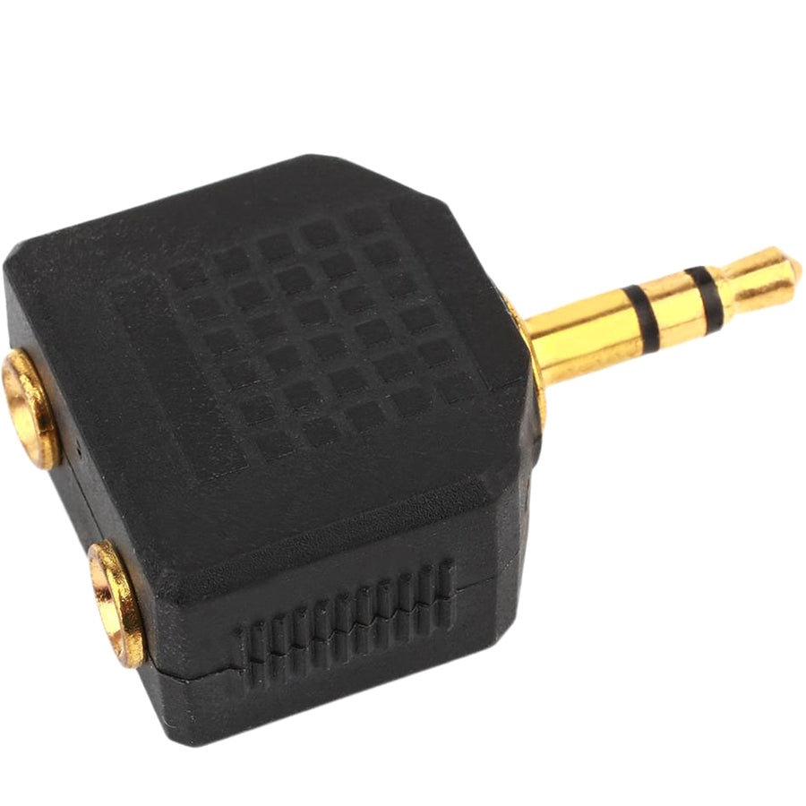 4XEM 3.5mm Mini Jack Headphone Splitter Black