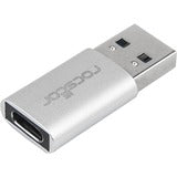Rocstor Premium USB 3.0 to USB C Slim Aluminum Adapter - USB Type-C - 1 x Type 1 x USB 3.0 Type Male - 1 x Type C Female USB - Aluminum Case - USB 3.0 HI-SPEED USB TYPE A to USB-C M/F SLIM/COMPACT