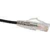 Unirise Clearfit Slim Cat6 Patch Cable, Snagless, Black, 5ft