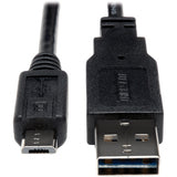 Tripp Lite 10ft USB 2.0 High Speed Cable Reversible A to 5Pin Micro B M/M