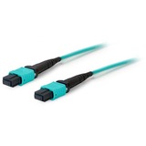 AddOn 1m MPO (Male) to MPO (Male) 12-Strand Aqua OM3 Crossover Fiber OFNR (Riser-Rated) Patch Cable