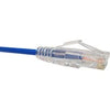 Unirise Clearfit Slim Cat6 Patch Cable, 28AWG, Snagless, Blue, 5ft