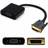 5PK DVI-D Single Link (18+1 pin) Male to VGA Female Black Active Adapters For Resolution Up to 1920x1200 (WUXGA)