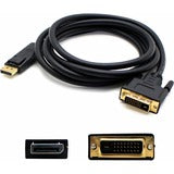 10ft DisplayPort 1.2 Male to DVI-D Dual Link (24+1 pin) Male Black Cable Which Requires DP++ For Resolution Up to 2560x1600 (WQXGA)