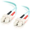 C2G-2m SC-SC 10Gb 50/125 OM3 Duplex Multimode PVC Fiber Optic Cable - Aqua
