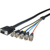 Comprehensive Pro AV/IT Series VGA HD15 plug to 5 BNC plugs cable 6ft