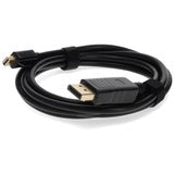 6ft Mini-DisplayPort 1.1 Male to DisplayPort 1.2 Male Black Cable For Resolution Up to 3840x2160 (4K UHD)