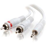 C2G 25ft One 3.5mm Stereo Male to Two RCA Stereo Male Audio Y-Cable - White