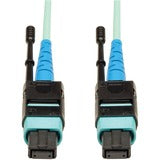 Tripp Lite 10M MTP / MPO Patch Cable 24 Fiber 100GbE Aqua OM3 Plenum 33ft 33' 10 Meter