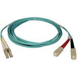 Tripp Lite 10M 10Gb Duplex Multimode 50/125 OM3 LSZH Fiber Optic Patch Cable LC/SC Aqua 33' 33ft 10 Meter