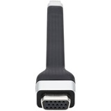 Tripp Lite USB C to VGA Adapter Cable Flat Thunderbolt 3 M/F Black 5in