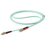 StarTech.com 7m OM4 LC to LC Multimode Duplex Fiber Optic Patch Cable - Aqua - 50/125 - Fiber Optic Cable - 40/100Gb - LSZH (450FBLCLC7)