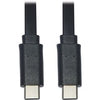 Tripp Lite USB C to USB C Cable Flat USB 2.0 M/M Thunderbolt 3 Black 6ft