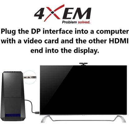 4XEM 4K Displayport to HDMI Female Adapter
