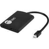 SIIG 1x2 Mini DP 1.2 to DisplayPort MST Hub - Multi Monitor Splitter