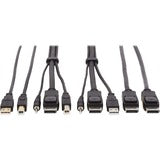 Tripp Lite DisplayPort KVM Cable Kit 4K USB 3.5mm 3xM/3xM USB MM DP MM 10ft
