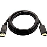 V7 Black Video Cable DisplayPort Male to HDMI Male 2m 6.6ft