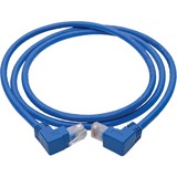 Tripp Lite Cat6 UTP Patch Cable, Up-Angle Male/Down-Angle Male - 4 ft., Blue