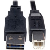Tripp Lite 1ft USB 2.0 High Speed Cable Reverisble A to B M/M