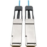 Tripp Lite QSFP+ to QSFP+ Active Optical Cable - 40Gb, AOC, M/M, Aqua, 30 m (98.4 ft.)