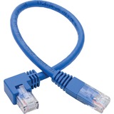 Tripp Lite Up-Angle Cat6 UTP Patch Cable (RJ45) - 1 ft., M/M, Gigabit, Molded, Blue
