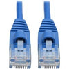 Tripp Lite Cat6a 10G Snagless Molded Slim UTP Patch Cable M/M Blue 3ft 3'