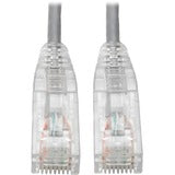 Tripp Lite Cat6 UTP Patch Cable (RJ45) - M/M, Gigabit, Snagless, Molded, Slim, Gray, 3 ft.