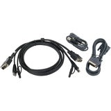 IOGEAR 6 ft. Dual View DVI, USB KVM Cable Kit with Audio (TAA)