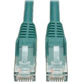 Tripp Lite Cat6 GbE Gigabit Ethernet Snagless Molded Patch Cable UTP Green RJ45 M/M 35ft 35'