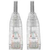 Tripp Lite Cat6 UTP Patch Cable (RJ45) - M/M, Gigabit, Snagless, Molded, Slim, Gray, 1 ft.