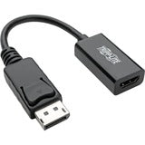 Tripp Lite DisplayPort to HDMI 2.0 Adapter-M/F, Latching Connector, 4K@60 Hz, 6 in., Black, DP to HDMI