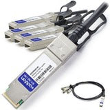 AddOn Huawei 02310MUM-AO Compatible TAA Compliant 40GBase-CU QSFP+ to 4xSFP+ Direct Attach Cable (Passive Twinax, 5m)