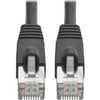 Tripp Lite Cat6a Snagless Shielded STP Patch Cable 10G, PoE, Black M/M 5ft